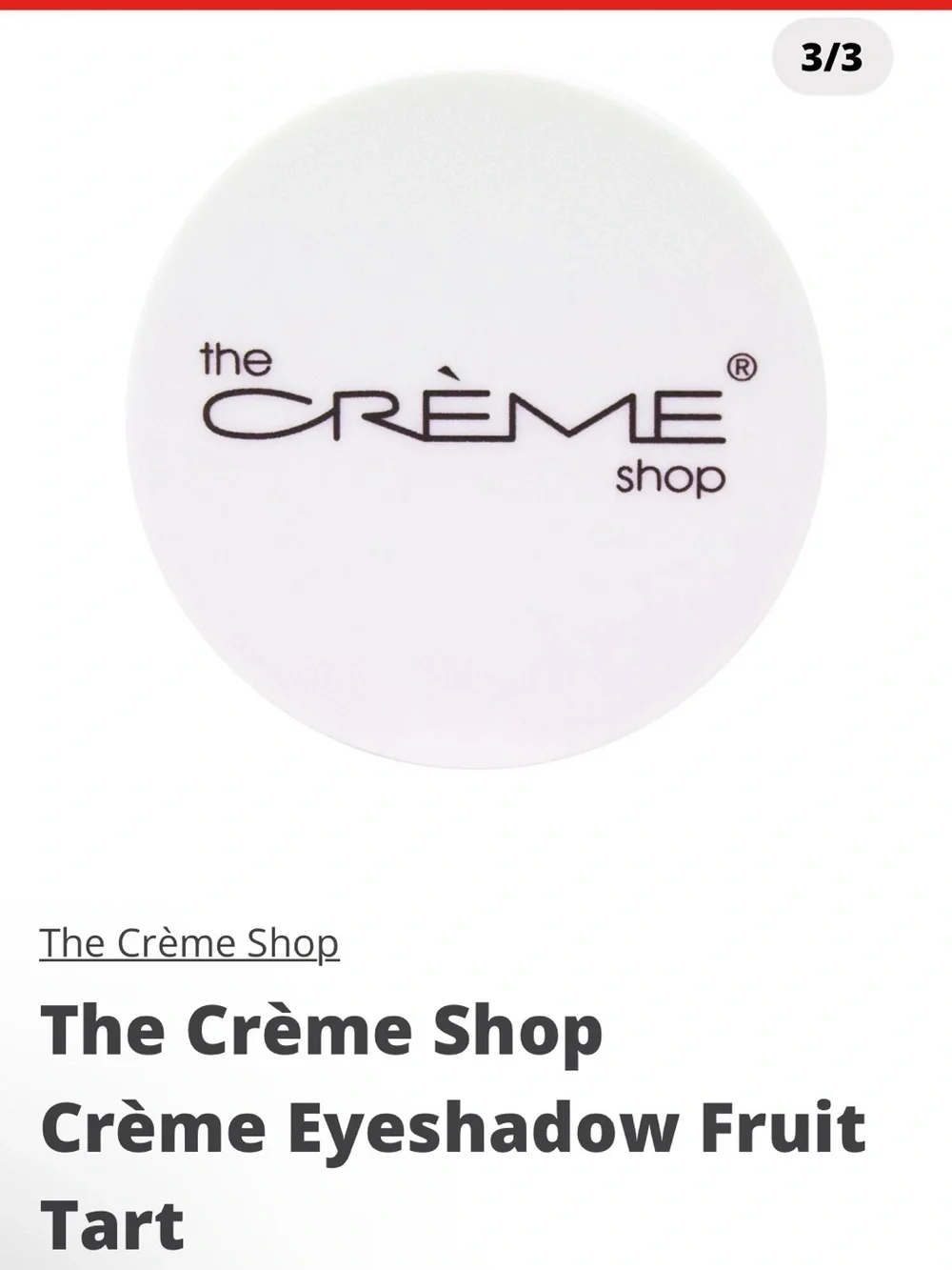The Crème Shop Fruit Tart Shimmer Eyeshadow — Pink